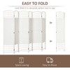 6 Panel Folding Room Divider Portable Privacy Screen Wave Fiber Room Partition for Home Office - 4 of 4