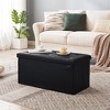 VECELO Folding Storage Ottoman Bench, Versatile Shoestool & Footstool, Bedroom Bench with Storage, Holds up to 660 lb - 2 of 4