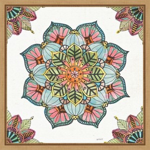 Amanti Art Mandala Morning V by Anne Tavoletti Canvas Wall Art Print Framed 16-in. x 16-in. - 1 of 4