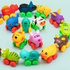 Joyfy Animal Cars Toys for Toddlers, Soft Mini Rubber Bath Toy Car for Boys Girls, Christmas Birthday Gift,Party Favors for Kids Ages 1-3 - 3 of 4