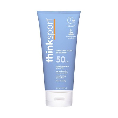 thinksport Clear Zinc Face Mineral Sunscreen Lotion - SPF 50 - 2 fl oz