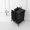 Laundry Hamper with Lid, 110L Capacity Basket with 2 Removable Bags,Dirty Clothes Basket for Bedroom Laundry Room Bathroom College Dormitories Black - 3 of 4