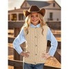 Clearlove Girls’ Sleeveless Cable Knit Buttoned Vest with Lightweight Open Cardigan and Round Neck Sweater Vest with Pockets - 3 of 4