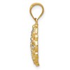 Black Bow Jewelry 14k Yellow Gold and White Rhodium Scalloped Filigree Pendant, 16mm - 2 of 4