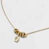 14K Gold Dipped Cubic Zirconia Rondelle Q Initial Necklace - A New Day™ Gold - 4 of 4