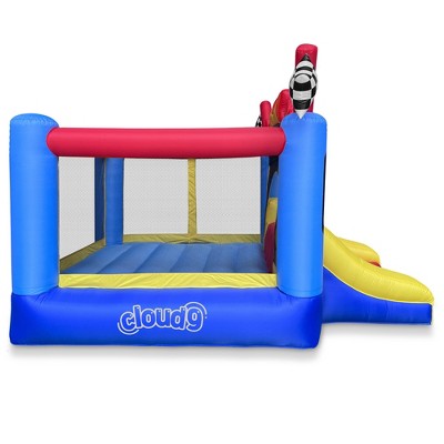 Cloud 9 Race Car Track Inflatable Bounce House with Slide