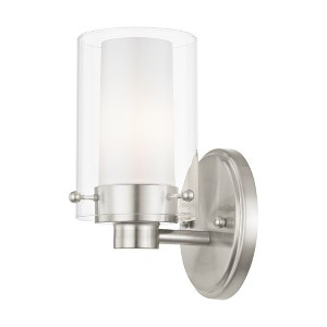 Livex Lighting Manhattan 1 - Light Vanity in  Brushed Nickel - 1 of 1