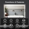 Maxax Atherton Modern Frameless Anti-Fog LED Lighted Dimmable Wall Mounted Bathroom Vanity Mirror - 3 of 4