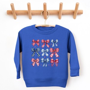 The Juniper Shop Coquette Bow Chart Stars And Stripes Toddler Sweatshirt - 1 of 4