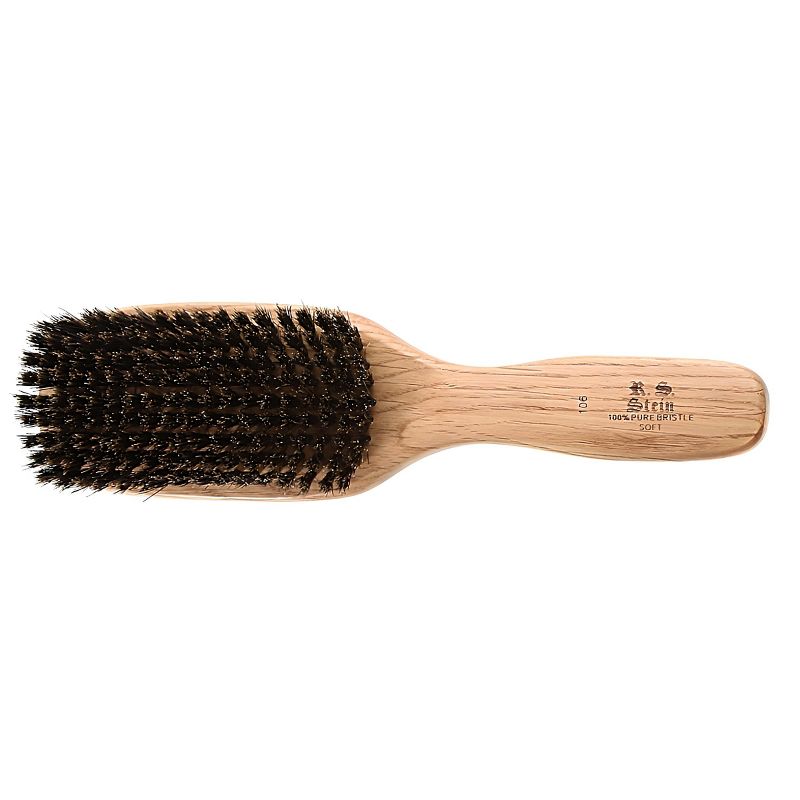 Bass Brushes - Men's Hair Brush Wave Brush with 100% Pure Premium Natural Boar Bristle SOFT Natural Wood Handle 9 Row/Wave Style Oak Wood, 1 of 6