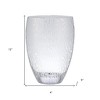 HomeRoots 12" Clear and Frosted Abstract Oval Crystal Table Vase - 3 of 3