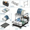 2 Tier Dish Rack for Kitchen Counter Dish Drying Rack - 3 of 4