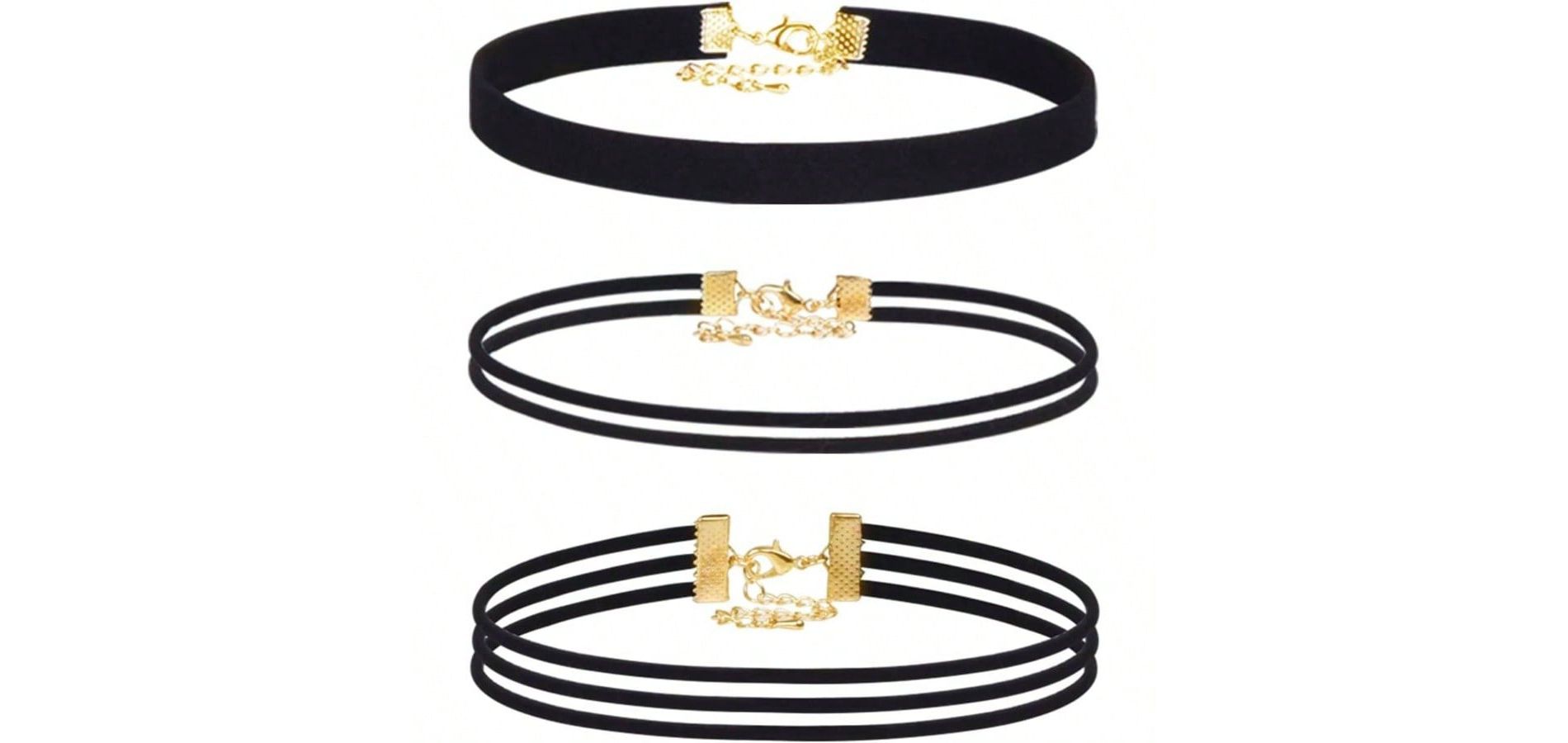 Black Velvet Choker Necklace for Women Gothic Punk Halloween Gift black Standard