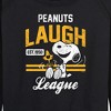 Women's - Peanuts - Peanuts Laugh League Lightweight French Terry Wide Neck Long Sleeve Shirt - 2 of 4