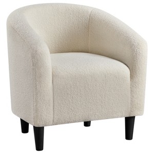 Yaheetech Upholstered Armchair Accent Barrel Chair - 1 of 4