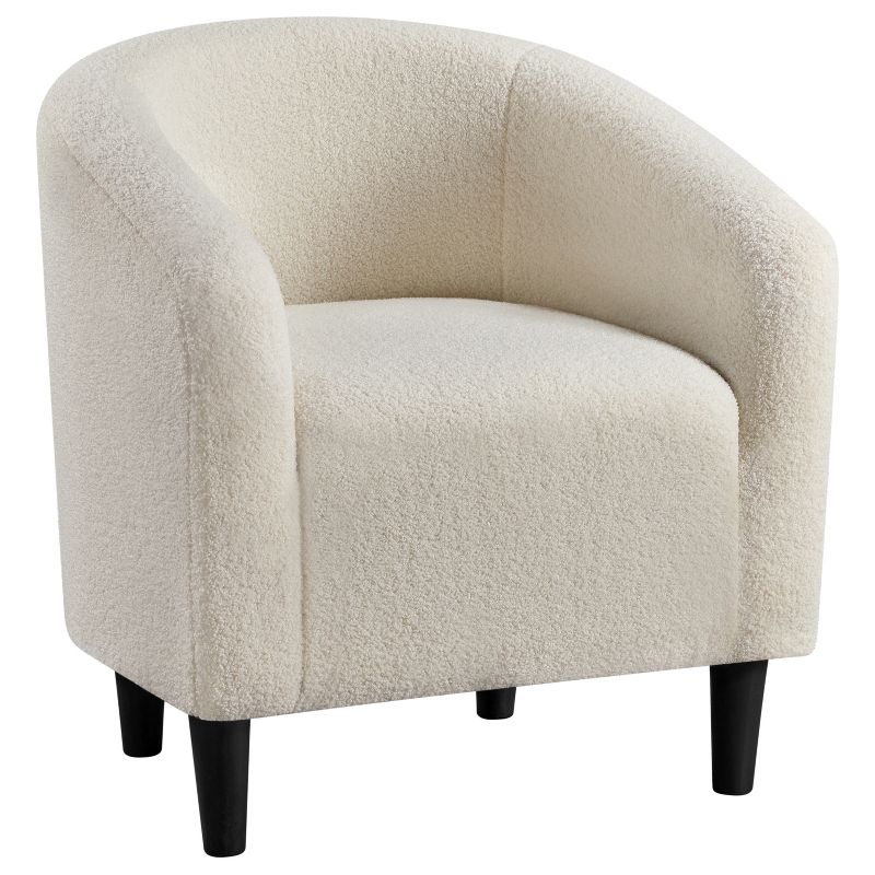 Yaheetech Upholstered Armchair Accent Barrel Chair, 1 of 12
