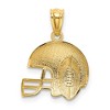 Black Bow Jewelry 14k Yellow Gold & White Rhodium Football Helmet Pendant, 14mm - 3 of 4