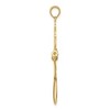 Black Bow Jewelry 14k Yellow Gold Decorated Ribbon Charm Holder Pendant, 28mm (1 1/8 in) - 2 of 4