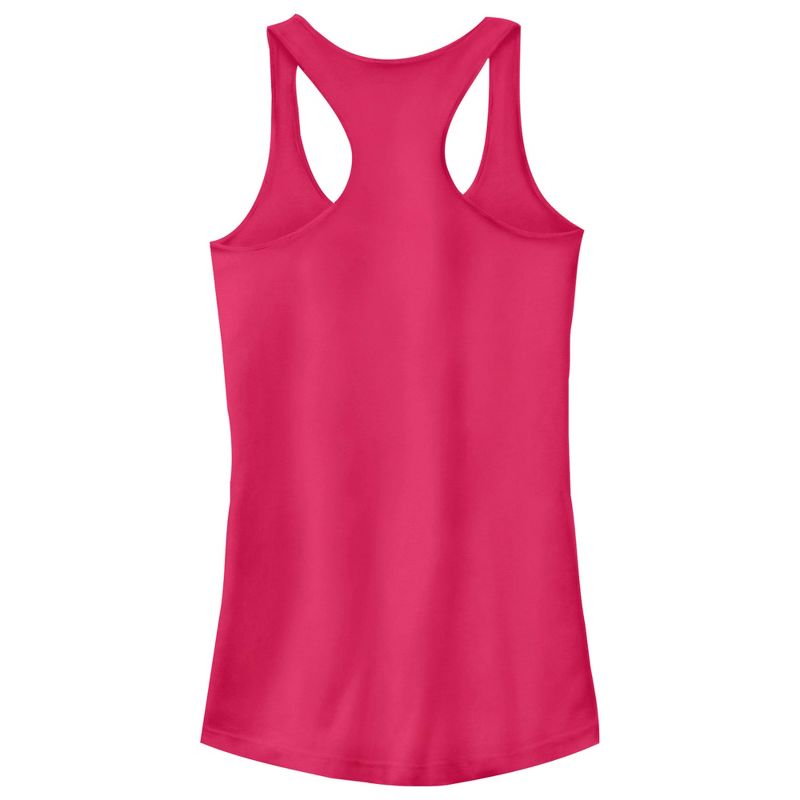 Junior's Mean Girls On Wednesdays We Wear Pink White Bold Racerback Tank Top, 3 of 5