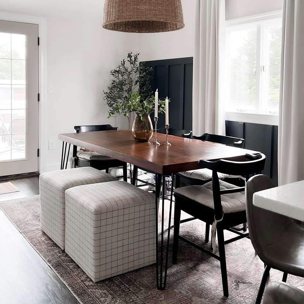 user image by @ourhomereimagined_, Lynwood Square Upholstered Cube Ottoman - Threshold™ designed with Studio McGee