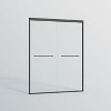 NicBex Shower Door 72"H Semi-frameless Double Bypass Sliding Shower Door with 1/4" (6mm) Tempered Glass for Walk-in Shower for Bathroom - 2 of 4