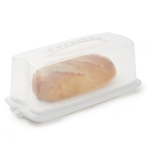 Juvale Plastic Bread Box Container With Lid And Handle, Storage