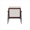 GlasFlength Accent Chairs Upholstered Mid Century Modern Lounge Fabric Chairs Reading Chairs Side Sitting Armchairs Recliner, White, 28"*29.9"*33.5" - 4 of 4