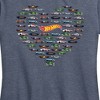 Women's - Hot Wheels - Valentine's Hot Wheels Heart Short Sleeve Graphic T-Shirt - 2 of 4