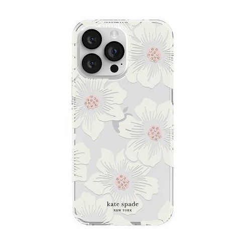 Kate Spade New York Apple iPhone 14 Pro Max Protective Case - Hollyhock  Floral with Stones