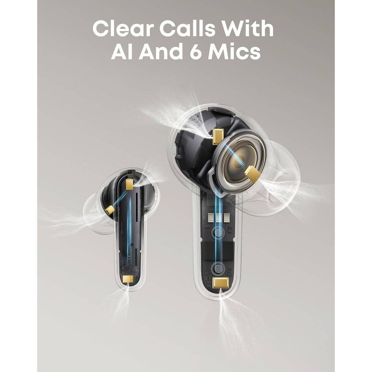 Anker Soundcore P41i Bluetooth Earbuds with Built-In Phone Charging, Battery Percent Display, and Phone Stand - Black - thumbnail 6