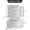 Acekool 72" Tall Kitchen Pantry Cabinet with 2 Drawers, 2 Cabinets, Adjustable Shelves & Door Storage – Storage Cupboard for Kitchen & Living Room - 3 of 4