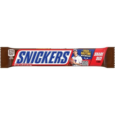Snickers Milk Chocolate Candy Bar - Share Size Chocolate Bar 3.29oz
