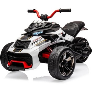 12V Kids Electric Ride on Truck Car Remote Control, 7MPH, 2 Speeds, 2x55W Motor, LED Lights, Music, USB & EVA Tires, Gift for Boy Girl - 1 of 4