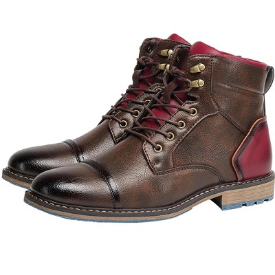 Santimon Mens Boots Motorcycle Casual Boots for Men Waterproof Chukka Boots Mens