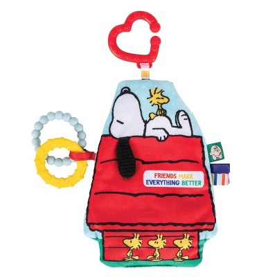 Peanuts Snoopy & Woodstock 10.5" Inch On-the-Go Teether Crinkle Activity Toy