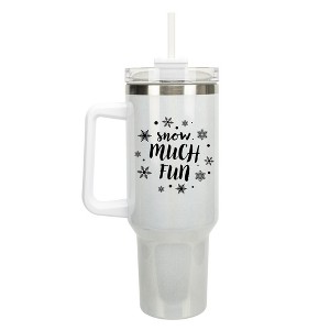 100 North Snow Much Fun Winter Wonderland Wrap-Around 40 Oz. Stainless Steel Water Bottle Coffee Mug, Spill & Leak Resistant, Travel Tumbler with - 1 of 4