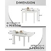 Aluminum 31"-63" Extendable Outdoor Dining Table Set for 4-6 Person, Expandable Patio Table with Aluminum Slat for Backyard, Deck - 3 of 4