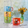 Peanuts Gentle Reminders 4-Pack 15oz Stoneware Stackable Mugs w/ Metal Rack - image 2 of 4