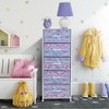 Sorbus Narrow 5 Drawers Nightstand with Steel Frame, Wood Top, Easy Pull Fabric Bins for Home, Bedroom, Office & Dorm - 2 of 4