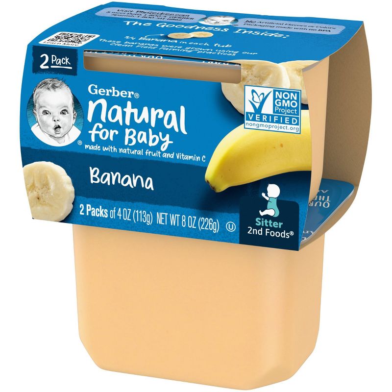 Gerber Sitter 2nd Foods Banana Baby Meals - 2ct/8oz, 4 of 9