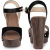 Perphy Women's Platform Buckle Ankle Strap Chunky High Heels Sandals - 2 of 4