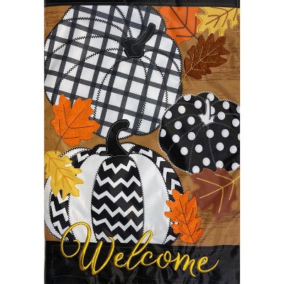 Briarwood Lane Fall Garden Flag 18x12.5 For Outdoor Fall Patterned Pumpkins Burlap Garden Flag Flag For Fall Garden Flag Flags For Outside