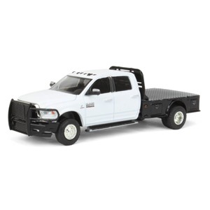 1/64 2017 Dodge Ram 3500 Flatbed Dually, White, LP Diecast Exclusive 51517-B - 1 of 4