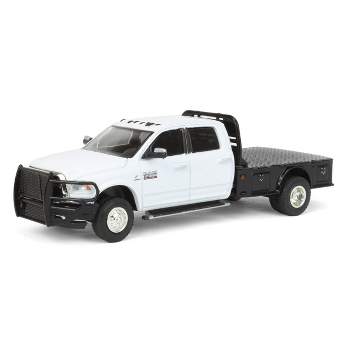 1/64 2017 Dodge Ram 3500 Flatbed Dually, White, LP Diecast Exclusive 51517-B