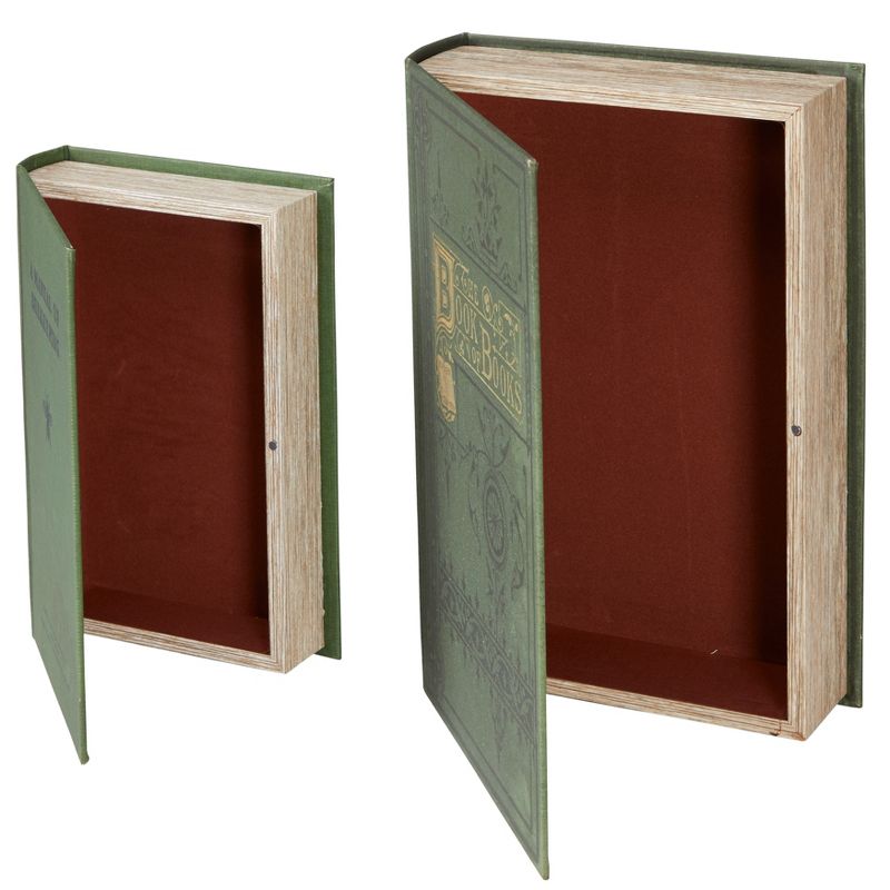 The Lakeside Collection Decorative Book Box - Secret Hiding Place for Valuables - Set of 2, 2 of 9