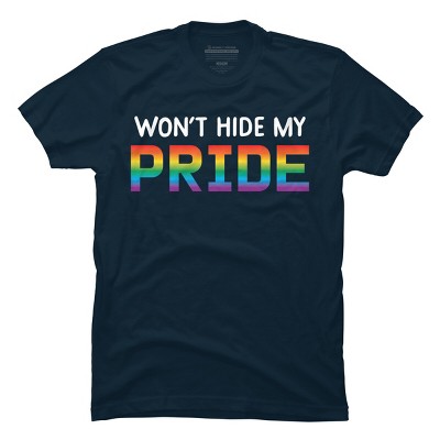 Adult Design By Humans Won't Hide My Pride Rainbow By machmigo T-Shirt