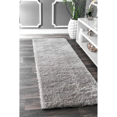 Nuloom Gynel Contemporary Shag Area Rug, Runner 2' 8" x 8', Gray