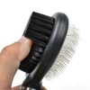 Pet Life Flex Series 2-in-1 Dual-Sided Slicker and Bristle Grooming Pet Brush, Green - 3 of 4