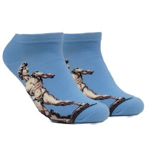 Michelangelo's David Famous Art Ankle Socks from the Sock Panda (Men's Sizes, Adult Large) - 1 of 3