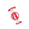 Melrose Glass Peppermint Ornament (Set of 12) - 3 of 4